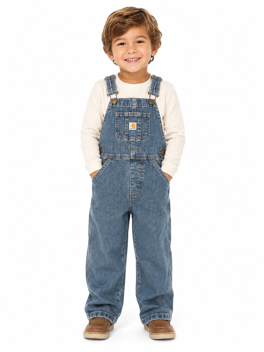 Carhartt Boys' Classic Denim Blue Overalls